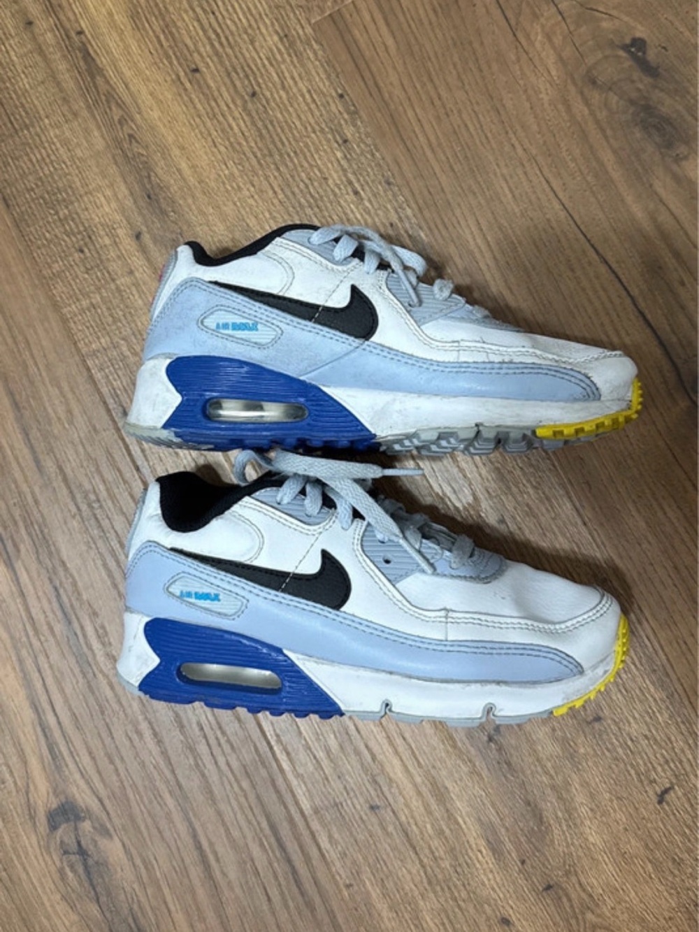 Nike Kids Air Max Sneakers - White, Light Blue, Black 3Y